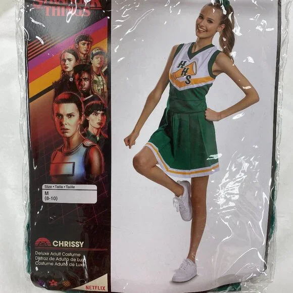 Stranger Things Chrissy Cheerleader Deluxe Adult Costume (Medium 8-10) - Picture 5 of 6